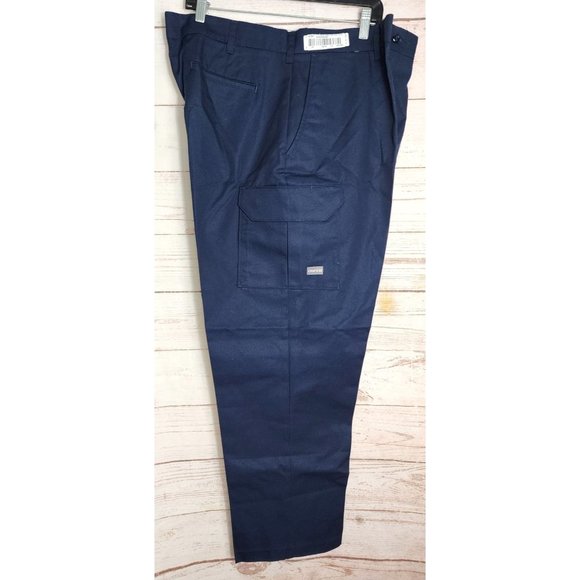 Soft Twill By UniFirst Cotton/Polyester 42x32 Draka USA Fiber Navy Blue Pants - Picture 1 of 12